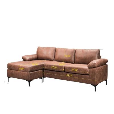 China Classic Luxury Reclining European L Shape Corner Modern Leather Sofa Couch Set Designs Vintage Sofa for sale