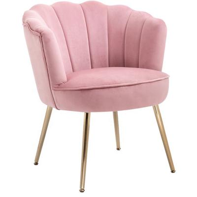 China Modern Design Fabric Velvet Leisure Armchair Pink Accent Chair Reclining Luxury Lounge Chairs for sale