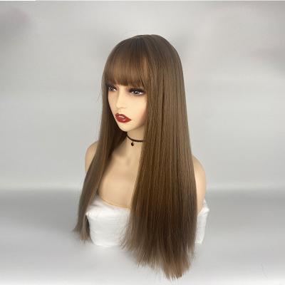 China Straight Synthetic Body Wave Hair Wigs With Bangs Part Bob Wigs For Women Ombre Pink Red Pink Black Cosplay for sale