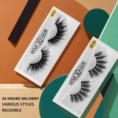 China Best Natural Soft Selling20mm 3d Eyelash Imitated Mink Lashes 20mm lashes3d Imitated Mink Eyelashes black wispyNatural wholesale seller for sale