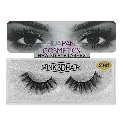 China Wholesale Soft Comfortable Natural Realistic False Eyelashes 3D Mink Lashes Private Label Seller Fake Mink Eyelashes for sale