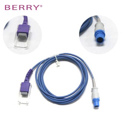 China Compatible TPU Jacket Cable SC7000/8000 7 Pin To Nellcor DB 9 PIN Spo 2 Sensor Extension Cable for sale