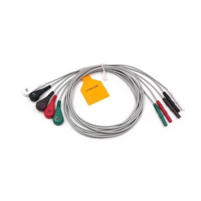 China Flash TPU Holter AHA 5 Lead ECG Cable for sale