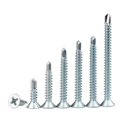 China Flat Head Professional Countersunk White Drill Screws Self Drilling Screw for sale