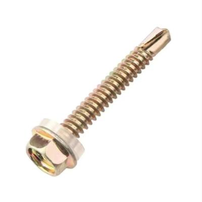 China Color Flat National Standard Self Tapping Zinc Dovetail Iron Screw Bit Hexagon Self-Drilling Acute Screw for sale