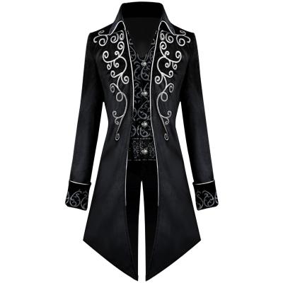 China Anti-Wrinkle Men's Vintage Steampunk Tailcoat Jacket Halloween Coat Medieval Costume Victorian Gothic Long Tuxedo for sale