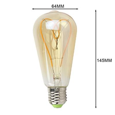 China Retro Vintage Indoor Antique Edison Bombillas 110V 220V Dimmable ST64 LED Lighting ST64 LED Filament Light Bulb 4W 6W 8W LED E27 Diode Lampada st64 for sale