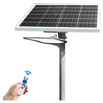 China Wholesale Eco-friendly IP65 Waterproof Street Light Remote Control Solar Powered Led Street Lights Outdoor Led Solar Street Light 60W for sale