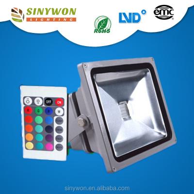 China High Power SINYWON 10w-50w 16 Colors Outdoor Led Dmx RGB Flood Light for sale