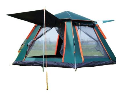 China Lightweight Single Layer Outdoor Roof Top Inflatable Straight Tying Type Large Family Folding Automatic Pop Up Camping Tent for sale