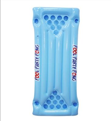 China Outdoor Raft Beer Fun Inflatable Water Floating Row Pong Table Tennis Game Cup With 24 Cup Holes for sale