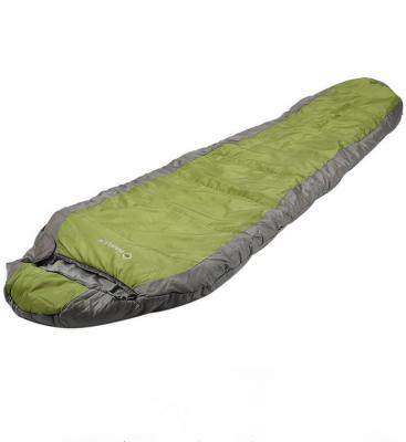 China Mummy Outdoor Winter Hiking Cotton Double Layer Waterproof Organic Mummy Traveling Sleeping Bag With Drawstring for sale