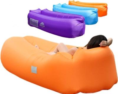 China Hybrid Type Portable Cosmetic Drawstring Inflatable Air Seat Waterproof Inflatable Outdoor Lounge Sofa Lazy Bag For Sleeping for sale