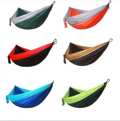 China New Modern Portable Ultralight Nylon Double Seats Heightening Swing Chair Folding Outdoor Hammock Swing For Garden for sale