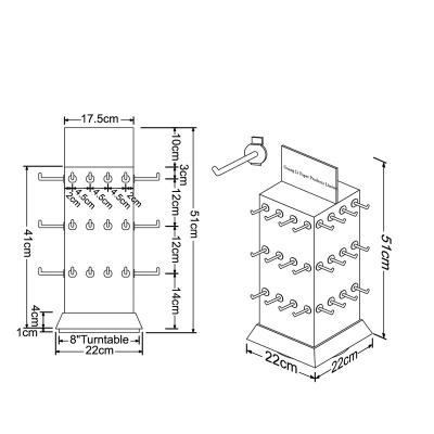 China New 2022 Innovative Corrugated Cardboard Paper 48 Peg Hooks Pdq Countertop For White Newspaper Promotion H1109419 for sale