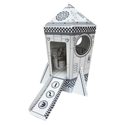 China Mini Fine Interior Paper Rocket Desktop Sized Gift Toys W40.7 x D2.8 x H25.1 cm for sale