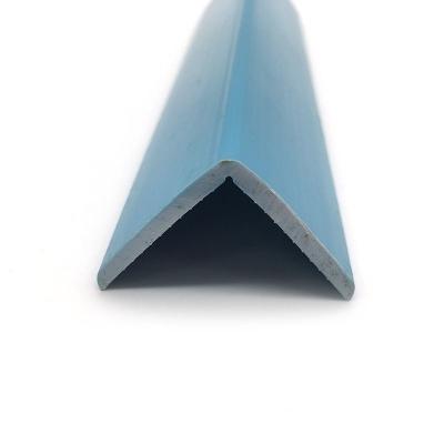 China Angle Protection Building Blue Rigid Pvc Extrusion Corner Triangular Plastic Profile for sale