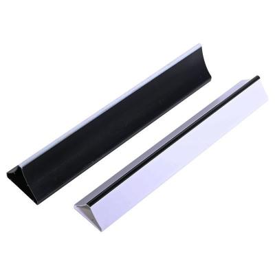 China                    Custom Plastic Triangle Strip Black PVC Wall Skirting Guard Corner ABS Sliding Profile              for sale