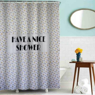 China Sustainable Fabric 100%Polyester OEM Shower Curtain Antibacterial Liner For Bathroom for sale