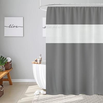 China Custom Stitching Sheer Window Curtain Viable Waterproof And Sanitary 3D PEVA Thickening Separation All Clors Shower Curtain for sale