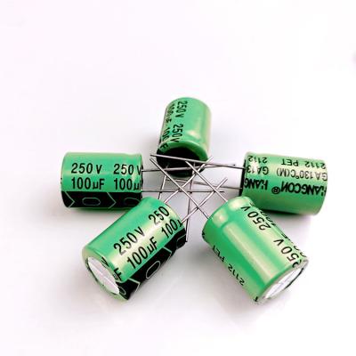 China 100UF 250V Consumer Electronics High Quality High Temperature Resistant High Voltage Electrolytic Capacitors for sale