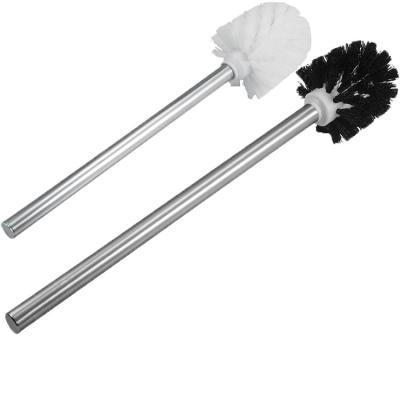 China Long Use Modern Home Stain Steel Hand Toilet Brush With Holder Easy Clean Toilet Brush For Bathroom Cleaning for sale