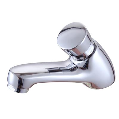 China Widely Used Cold And Hot Water Faucet Special Design Push Button Thermostat Bathroom Basin Brass Time Delay Faucet for sale