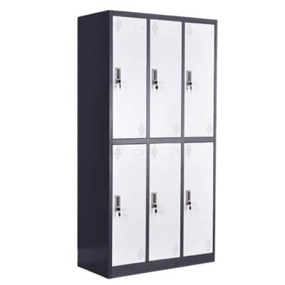 China Steel metal locker 6 pintu roperos armario staff iron locker cabinet school gym metalwork school lockers metal steel locker storage for sale