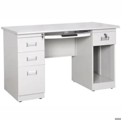 China Modern steel office study table steel study table with drawers computer survey table with 3 drawers oficina desk Schreibtisch zu verkaufen