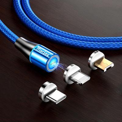 China Bestselling Simple 3 in 1 Magnetic Charging Cable USB Charger Cable Fast Charging Type C Data Cable for iPhone Samsung Android for sale