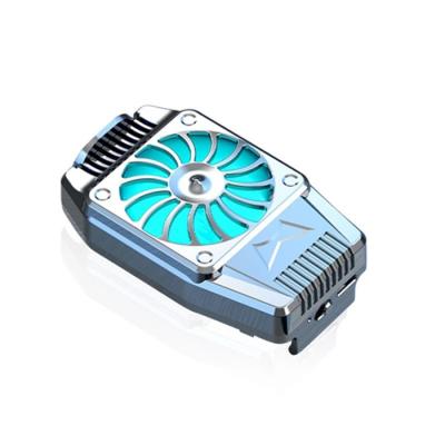 China Mini Mobile Cooling Pad Phone Adjustable Stand Fan Games Cooler Radiator For Smartphone for sale