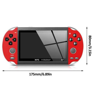 China Retro X7 Handheld Video Game/Music Playing/Portable Video Game Console Kids Christmas Gifts Built In 8gb 4.3 Inch 64bit Handheld Classic Game Player for sale