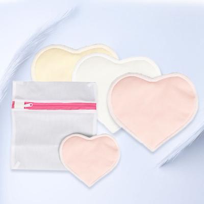 China Shape Absorbent Washable Maternity Bra Heart Reusable Breast Nursing Nursing Pads for sale