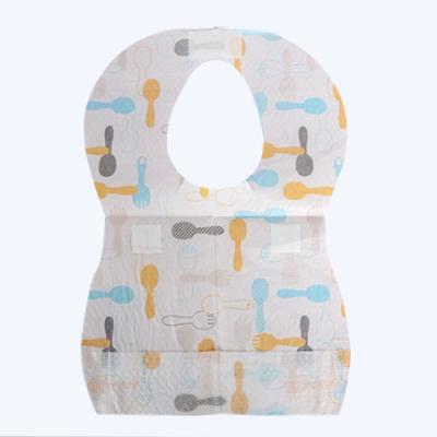 China Fancy Disposable High Quality Custom Cute Soft Newborn Disposable Baby Bibs Feeding Animal for sale