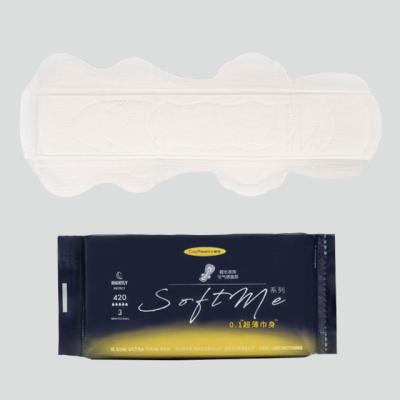 China Competitive Women Super Ultra Thin Cotton Private Label Absorbent Sexy Disposable Sanitary Napkin for sale