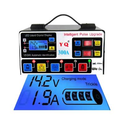 China Cars Smart Pulse Repair Digital Display Charger for 12V and 24V Cars and Motorcycles for sale