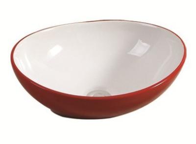 China Bathroom Sanitary Ware Ceramic Sinks Colorful Art Basin/Wash Basin Black & Red dual-Color for sale