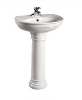 China Bathroom Sanitary Ware Ceramic Standing Round Pedestal Basin/Pedestal Sinks Item No.709 for sale