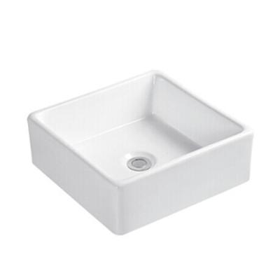 China Countertop Mounting Ceramic Sinks Sanitary Ware Rectangular Art Basin Bathroom Wash Basin for sale