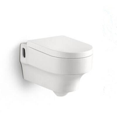 China Sanitary Ware Toilets Ceramic Washdown P-trap 180mm Roughing-in Bathroom Wall-hung Toilet for sale