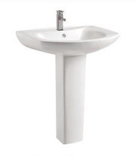 China Bathroom Sanitary Ware Ceramic Standing Round Pedestal Basin/Pedestal Sinks Item for sale