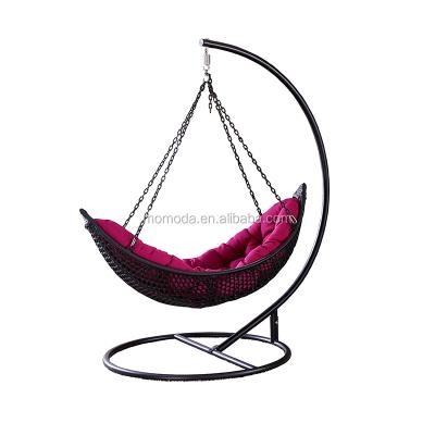 China modern stylish moon shape swing chair furniture last time outdoor furniture design made in china for sale