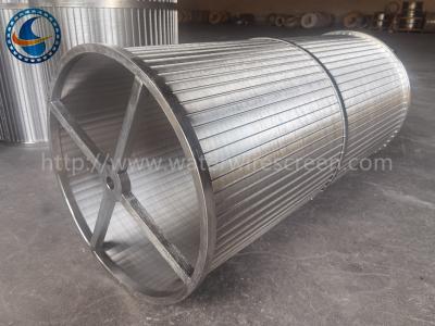 China cesta de acero inoxidable de la pantalla de filtro del alambre de la cuña 316l de 490m m para los filtros del raspador en venta