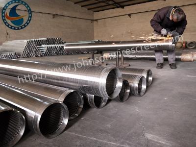 China Energiesparender Vee Wire Wrapped Screen Cylindrical-Schirm zur Sand-Steuerung zu verkaufen