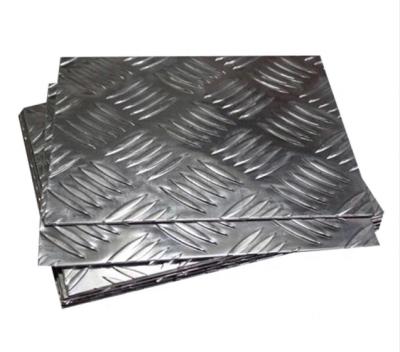 China Cladding Emboss Aluminum Sheet 3003 3105 H24 Five Bars Aluminum Plate Checkered Metal Aluminum Panel for sale