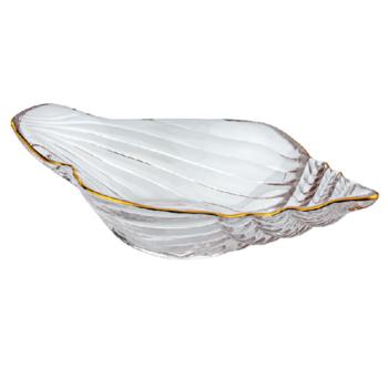 China Natural Conch Glass Dish Thickened Fruit Dish for sale