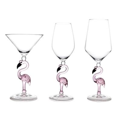 China Wine Hand Flamingo Stem Glass Blown Wine Glass for sale