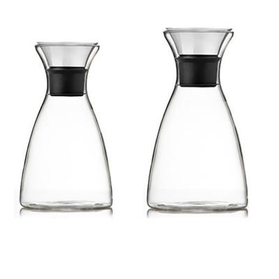 China Europe Glass Dripless Carafe With Stainless Steel Flip Top Lid for sale