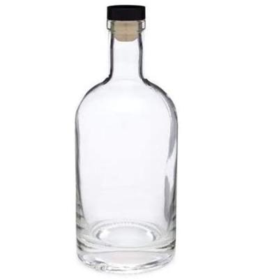 China Europe heavy base liquor glass bottle with synthetic cork on top of the t for sale