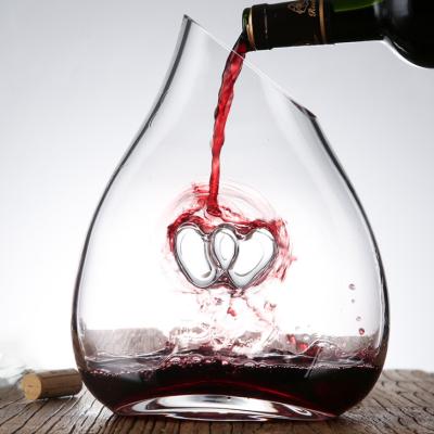 China Wine heart red wine glass decanter for sale